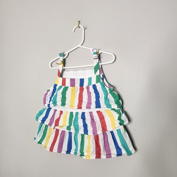 HANNA ANDERSSON Stripe Ruffle Tank - Picture 1 of 5